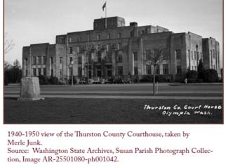 old black and white picture of the Capitol Court Building from 1950