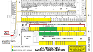Close up view of the Invers box locations on the Capitol Campus for Fleet Operations rentals