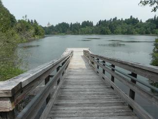 Interpretive Center dock looking out over Capitol Lake