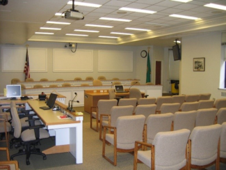Hearing room in the O'Brien Building