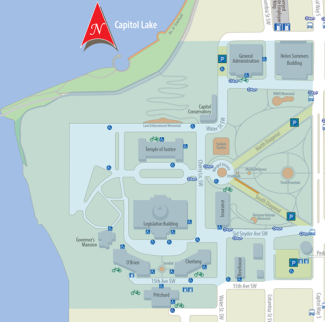 Map of area where open carry of weapons is prohibited.