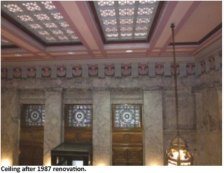 Ceiling of the lobby of the Temple of Justice