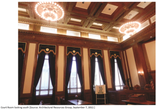 Interior view of the State Supreme Courtroom