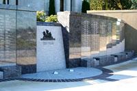 View of the Law Enforcement Memorial with a slight angle to the right side.