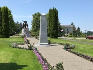 A view of the Medal of Honor and Winged Victory monuments on the Capitol Campus. 