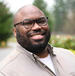 Adrian Thompson stands outside in Washington.