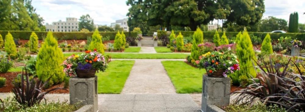 Sunken Garden entrance looking East