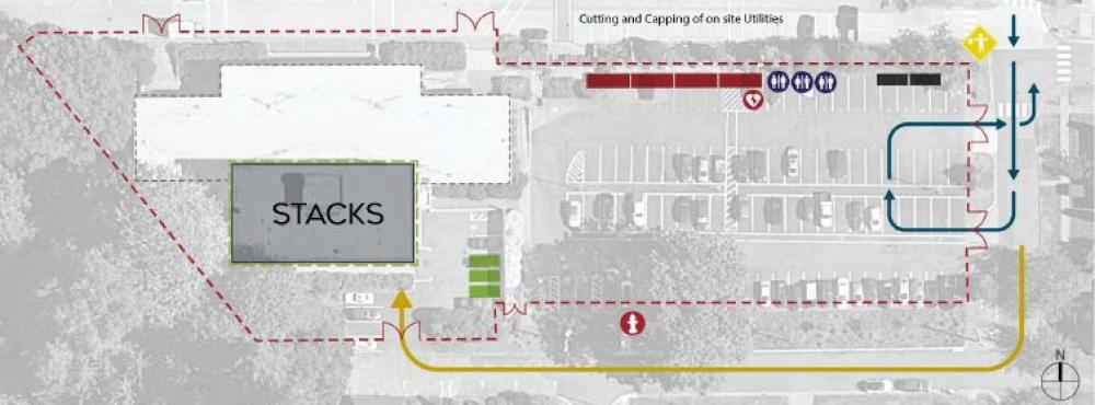 Pritchard laydown area map that shows fencing location.