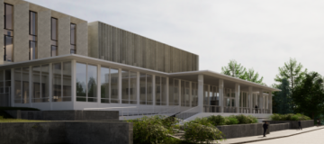 Artist rendering of the rehabilitated Pritchard Building